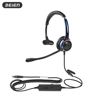 Жичане телефонске слушалице са једним ухом са микрофоном